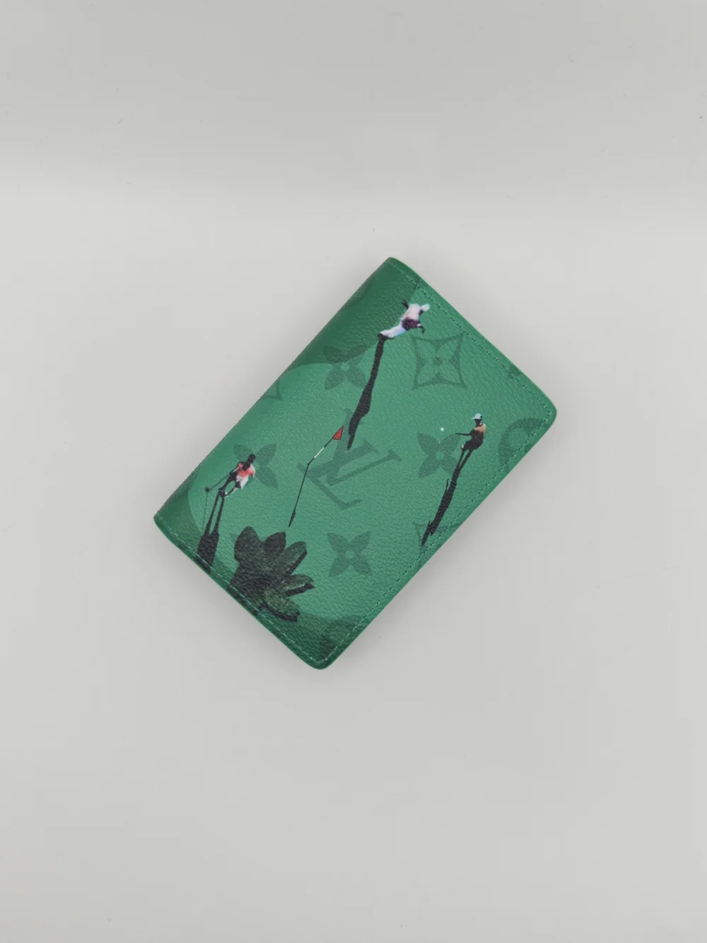 Louis Vuitton Green Golf Monogram Card Holder Pocket Organizer